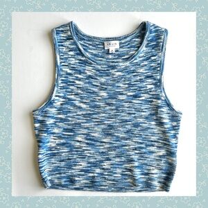 🍒Women’s Le Lis Sweater Tank Top. Blue & White. Size: Medium